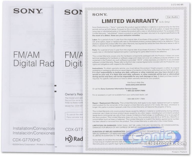 Sony CDX-GT700HD & RC-100IP USB to iPod Cable Image 10