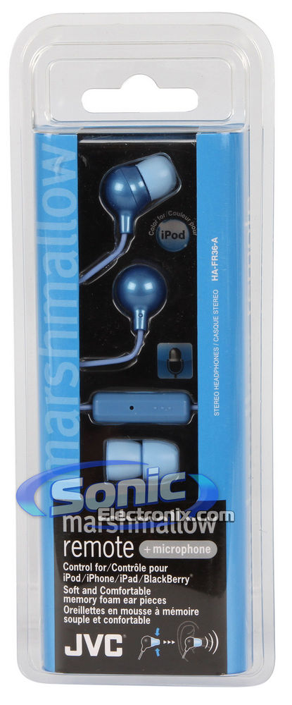 JVC HAFR36A Blue Marshmallow In-Ear Headphones Headset Image 2
