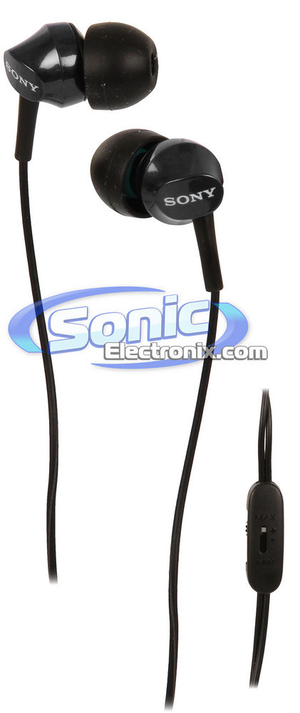 Sony MDREX58V/BLK (MDR-EX58V/BLK) EX Series Earbuds with Volume Control - Black Image 1