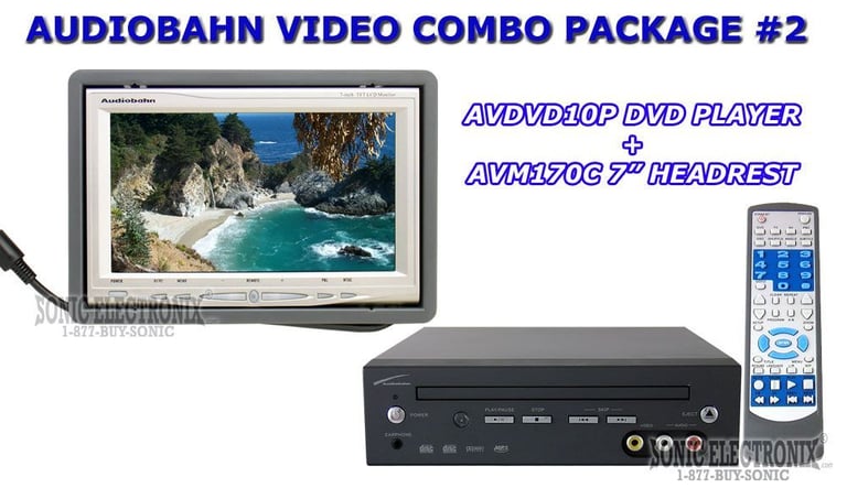 Audiobahn Mobile Video Package: AVDVD10P + AVM170C Image 1