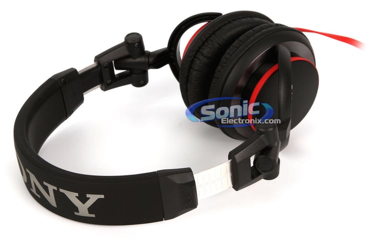 Sony MDR-V55/BR (MDRV55-BR) DJ Style Headphones - Black/Red Image 6