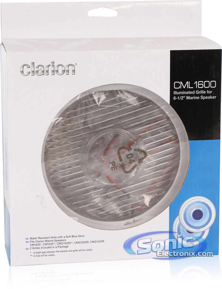 Clarion CML1600 Marine Illuminated Subwoofer Grille Image 7