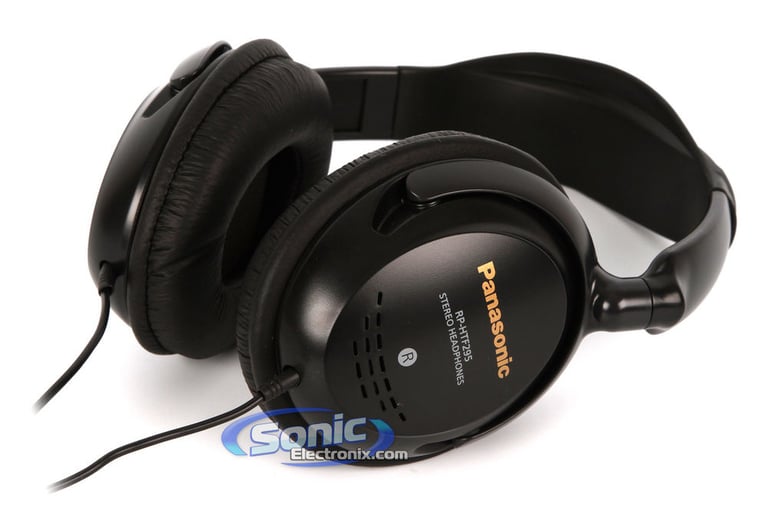 Panasonic RP-HTF295-K (RPHTF295) Full Size Over Ear Headphones-Black Image 4