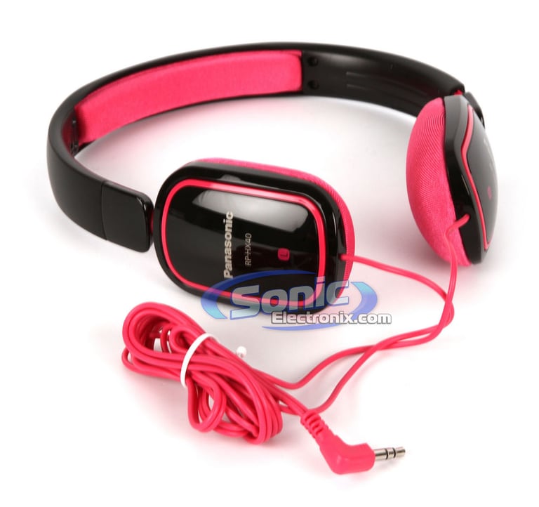 Panasonic RP-HX40-PK (RPHX40PK) On-Ear Headphones - Pink/Black Image 2