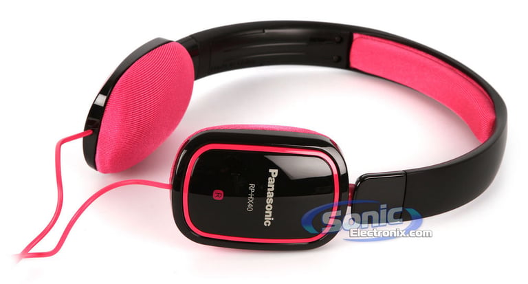 Panasonic RP-HX40-PK (RPHX40PK) On-Ear Headphones - Pink/Black Image 3