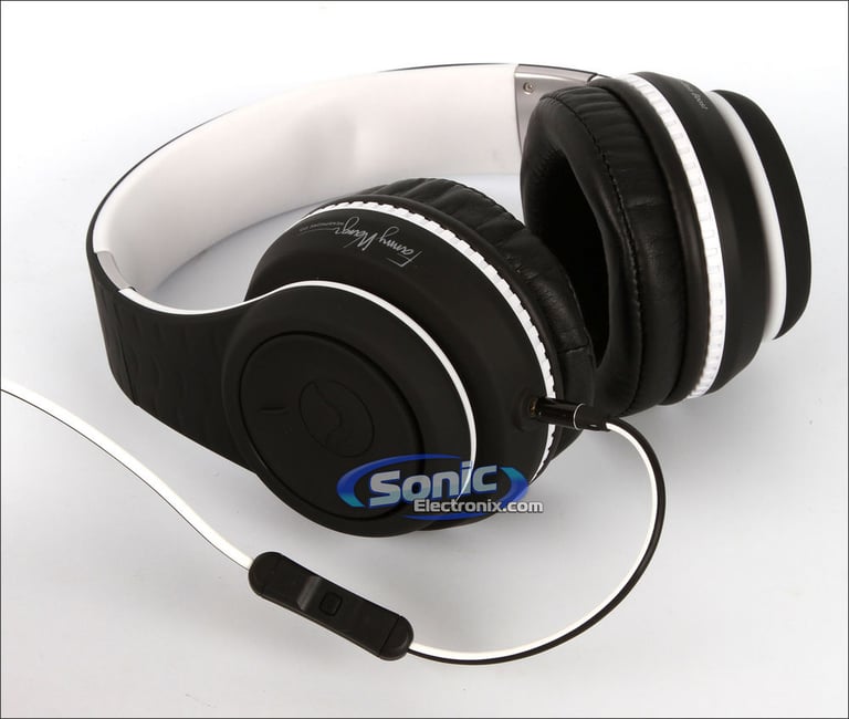 Fanny Wang FW-2003-BLK-WHI Bass Boost Headphones Image 2
