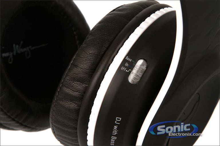 Fanny Wang FW-2003-BLK-WHI Bass Boost Headphones Image 7