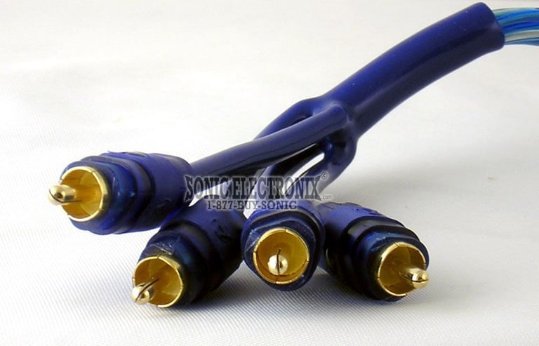Audiobahn CP154 15' 4-Channel Pro Series RCA Cables (Blue) Image 2