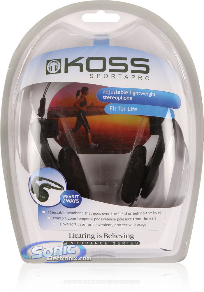 Koss SportaPro (164020) Lightweight Athletic Headphones Open Box Image 7