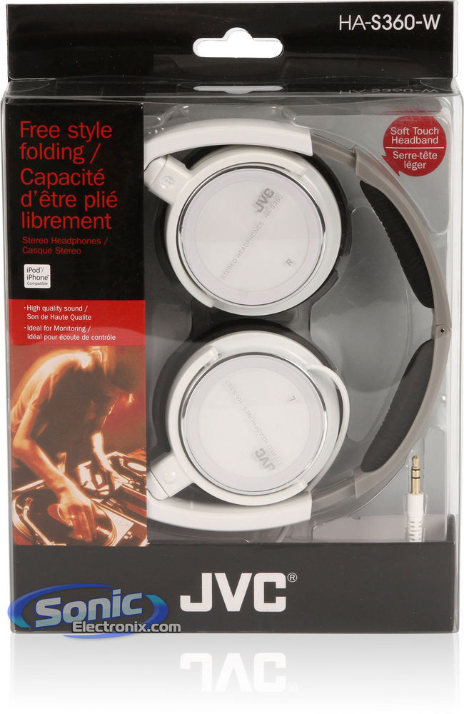 JVC HAS360W Foldable Headphones (HA-S360W) Image 6