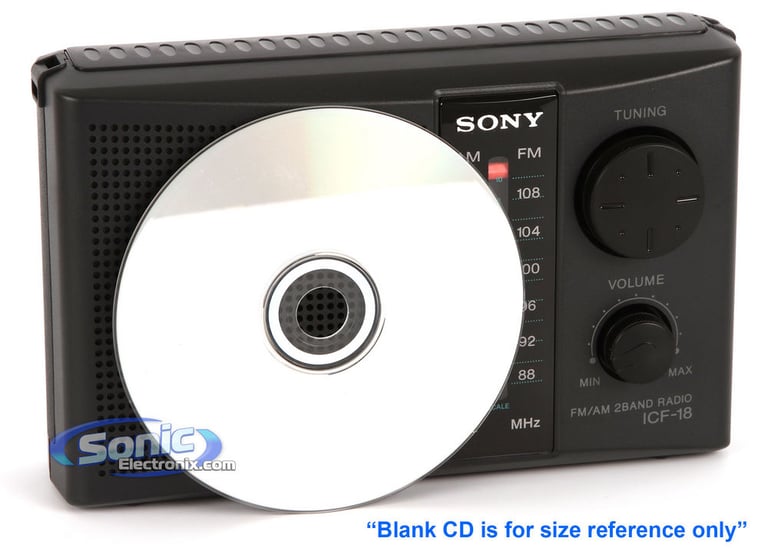Sony ICF-18 (ICF18) Portable AM/FM Radio and Antenna Image 2