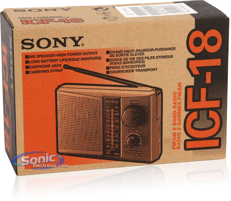 Sony ICF-18 (ICF18) Portable AM/FM Radio and Antenna Image 8