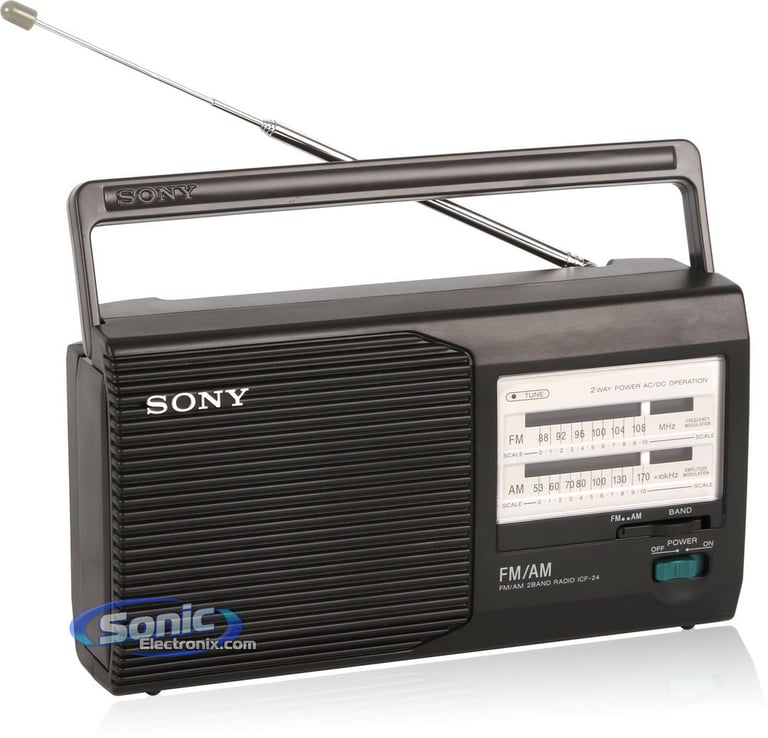 Sony ICF-24 (ICF24) Portable AM/FM Walkman Radio Image 1