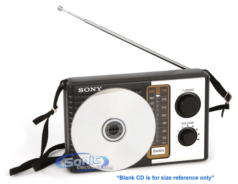 Sony ICF-F10 Portable AM/FM Transistor Radio Speaker System (ICFF10) Image 2