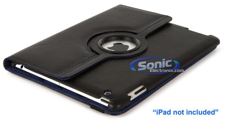 Limitless Creations D3BL Black w/Blue Accents PivoTablet Padded PU Leather 360&deg; Swivel Case for new iPad and iPad 2 Image 8