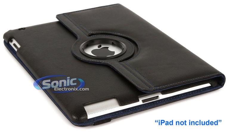 Limitless Creations D3BL Black w/Blue Accents PivoTablet Padded PU Leather 360&deg; Swivel Case for new iPad and iPad 2 Image 9