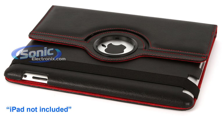 Limitless Creations D3RD Black w/Red Accents PivoTablet Padded PU Leather 360&deg; Swivel Case for new iPad and iPad 2 Image 7