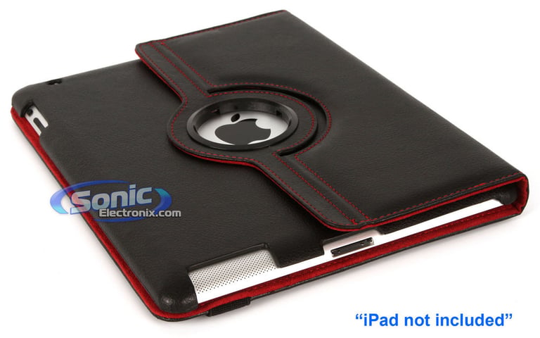 Limitless Creations D3RD Black w/Red Accents PivoTablet Padded PU Leather 360&deg; Swivel Case for new iPad and iPad 2 Image 8
