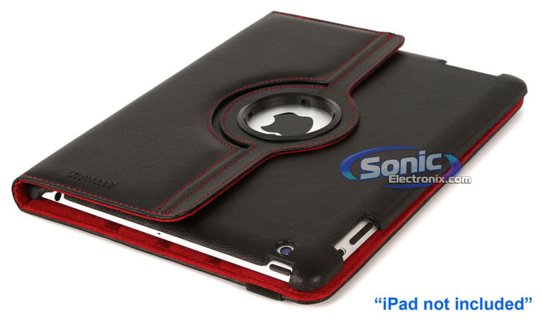 Limitless Creations D3RD Black w/Red Accents PivoTablet Padded PU Leather 360&deg; Swivel Case for new iPad and iPad 2 Image 9