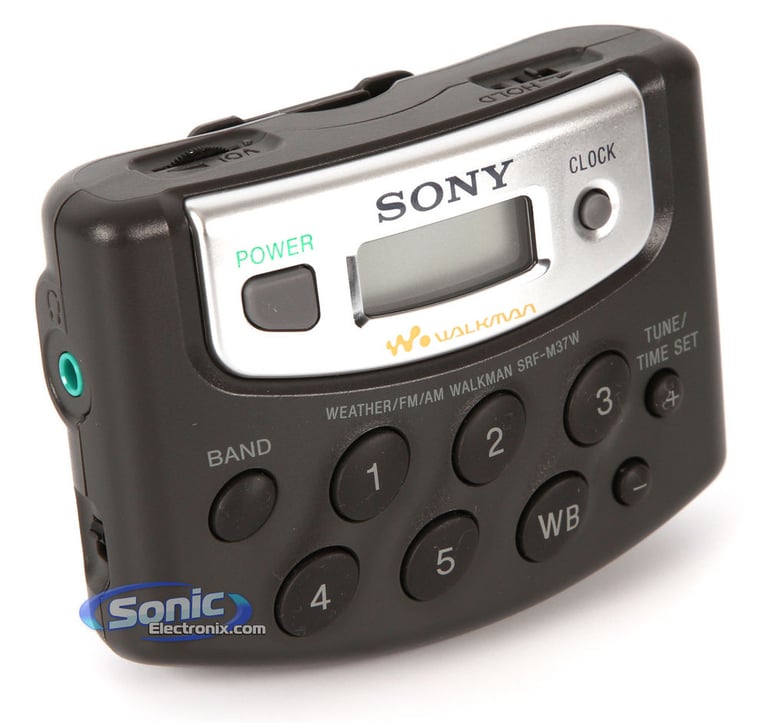 Sony SRF-M37W (SRFM37W) Portable Walkman AM/FM Weather Band Radio - Black Image 3