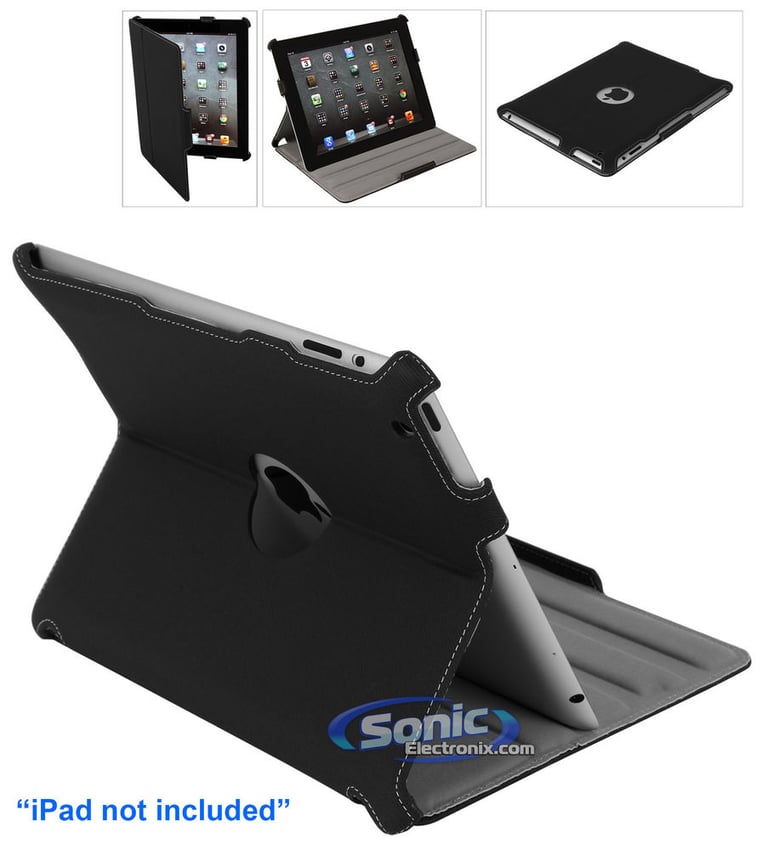 Limitless Creations D4BK Black Denim EZsnap Padded Case for new iPad and iPad 2 Image 1