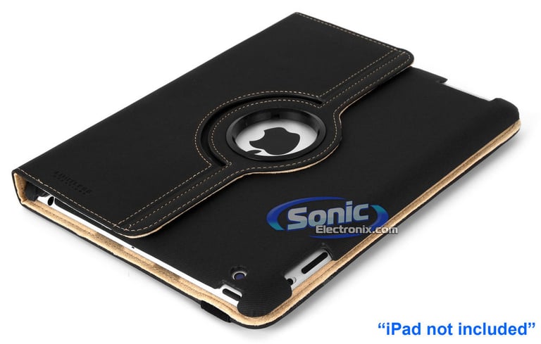 Limitless Creations D5BK Black w/Beige Accents PivoTablet Padded Denim 360&deg; Swivel Case for new iPad and iPad 2 Image 9