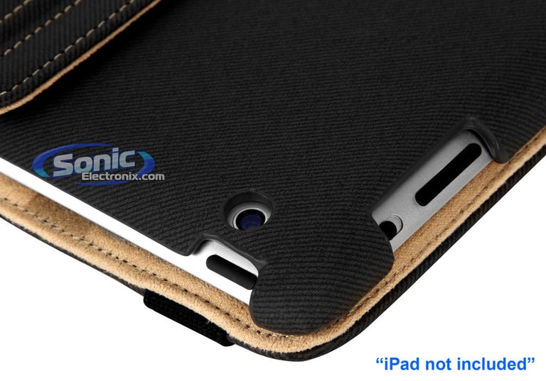 Limitless Creations D5BK Black w/Beige Accents PivoTablet Padded Denim 360&deg; Swivel Case for new iPad and iPad 2 Image 11