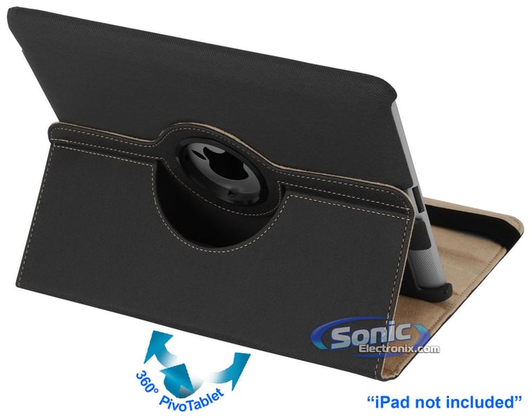 Limitless Creations D5GY Gray w/Beige Accents PivoTablet Padded Denim 360&deg; Swivel Case for new iPad and iPad 2 Image 2