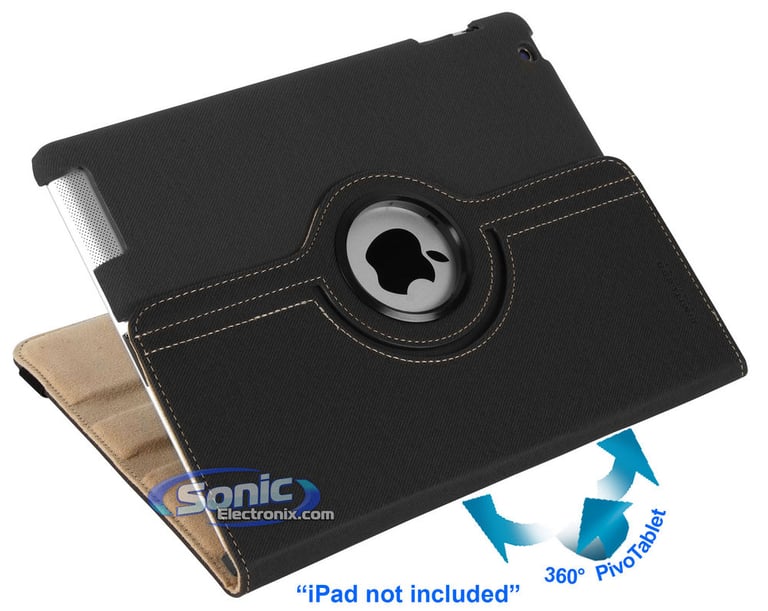 Limitless Creations D5GY Gray w/Beige Accents PivoTablet Padded Denim 360&deg; Swivel Case for new iPad and iPad 2 Image 4