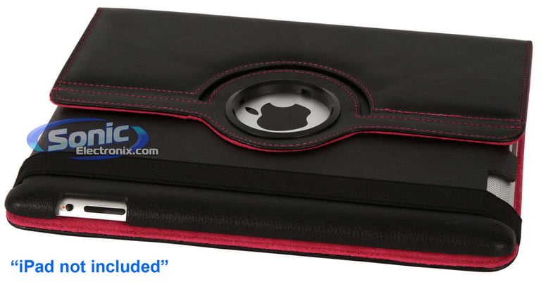 Limitless Creations D3PK Black w/Pink Accents PivoTablet Padded PU Leather 360&deg; Swivel Case for new iPad and iPad 2 Image 6