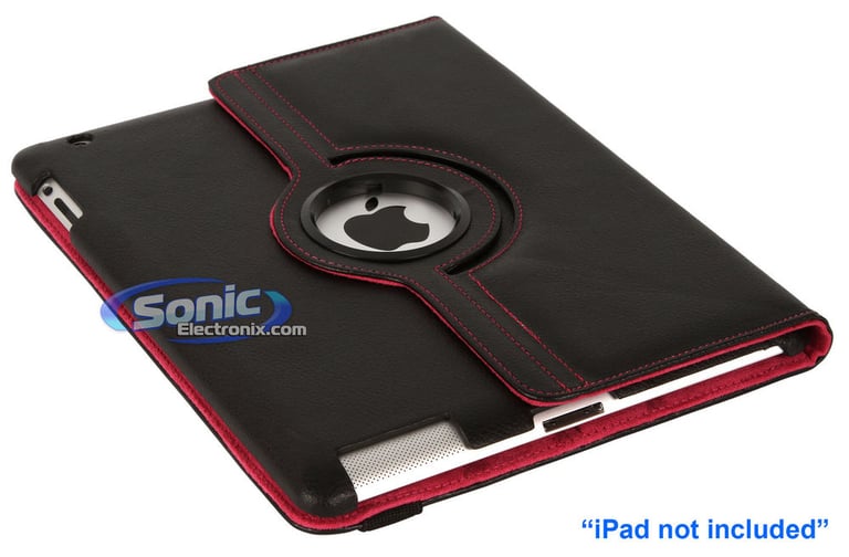 Limitless Creations D3PK Black w/Pink Accents PivoTablet Padded PU Leather 360&deg; Swivel Case for new iPad and iPad 2 Image 8