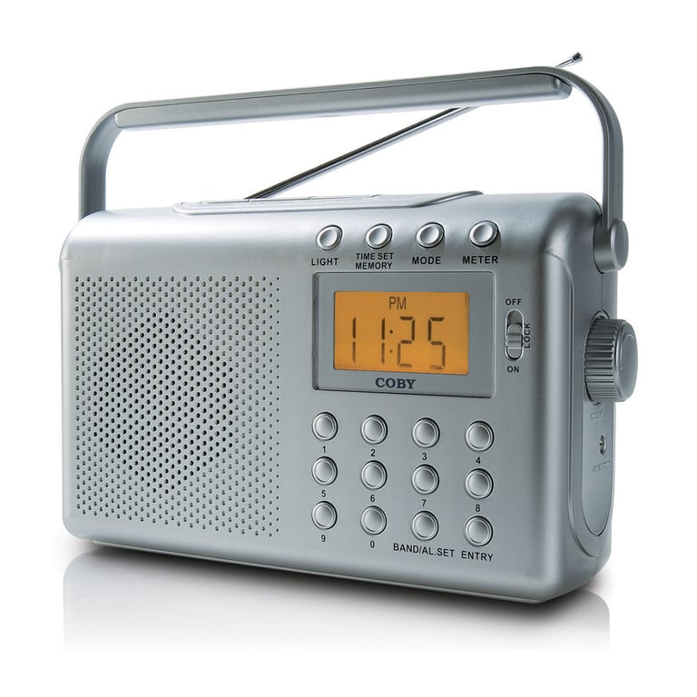 Coby CX789 Portable Digital AM/FM Radio with Dual Alarms Image 1