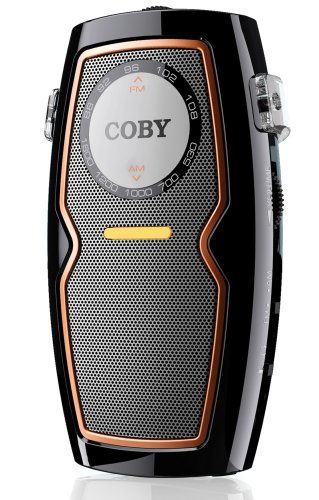 Coby CX83BLK (CX-83BLK) Pocket AM/FM Radio Speaker System - Black Image 1
