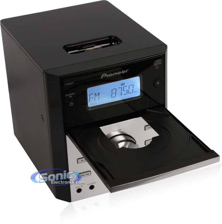 Pioneer X-EM21 (XEM21) Micro CD/iPod/iPhone Dock Shelf System FM Tuner and USB Image 3