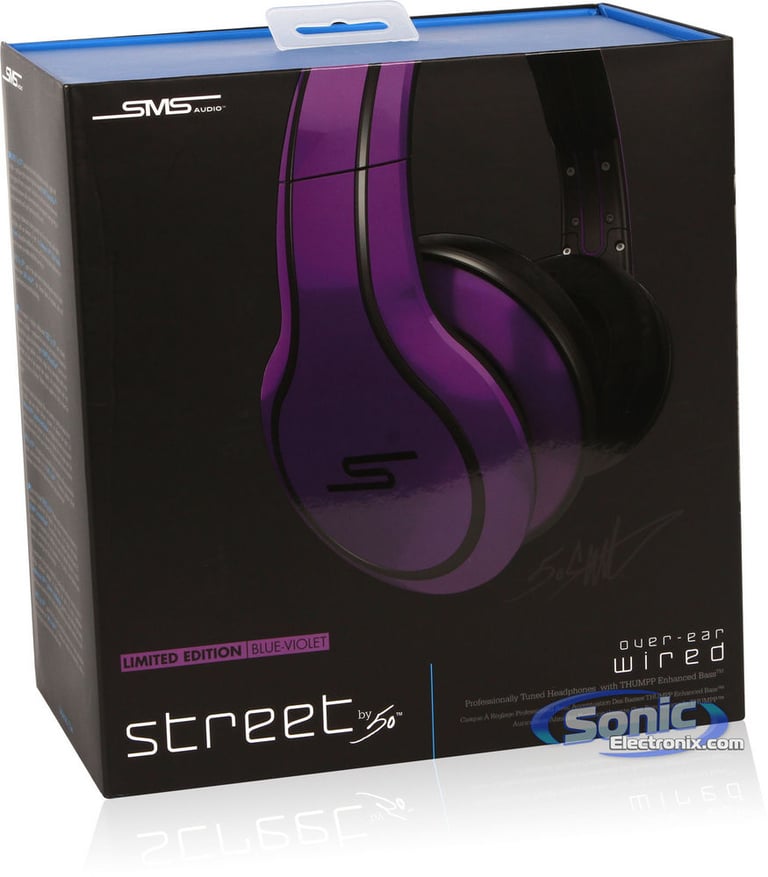 SMS Audio STREET SMS-WD-PRP by 50 Cent Blue-Violet/Purple Image 9