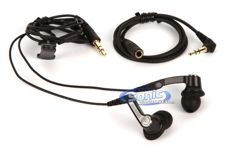 Audio Technica ATH-CKP300BK Sport Fit Earbuds In-Ear Headphones (Black) Image 2