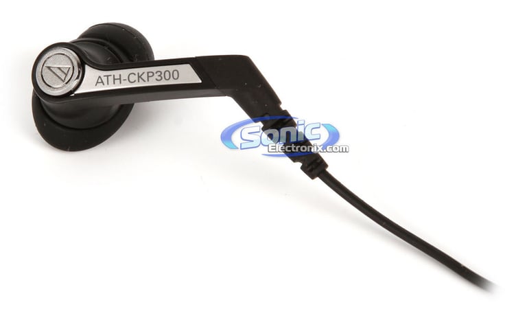 Audio Technica ATH-CKP300BK Sport Fit Earbuds In-Ear Headphones (Black) Image 3