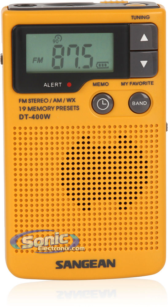 Sangean DT-400W (DT400W) Digital AM/FM/Weeather Alert Pocket Radio Image 2