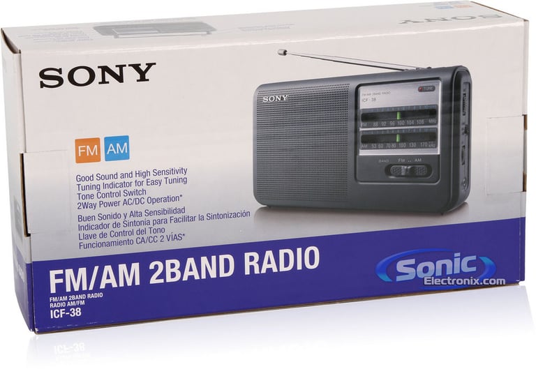 Sony ICF-38 (ICF38) Portable AM/FM Radio Image 6
