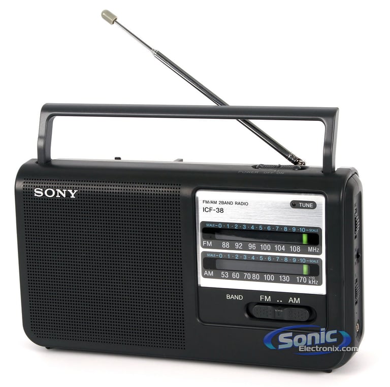 Sony ICF-38 (ICF38) Portable AM/FM Radio Image 1