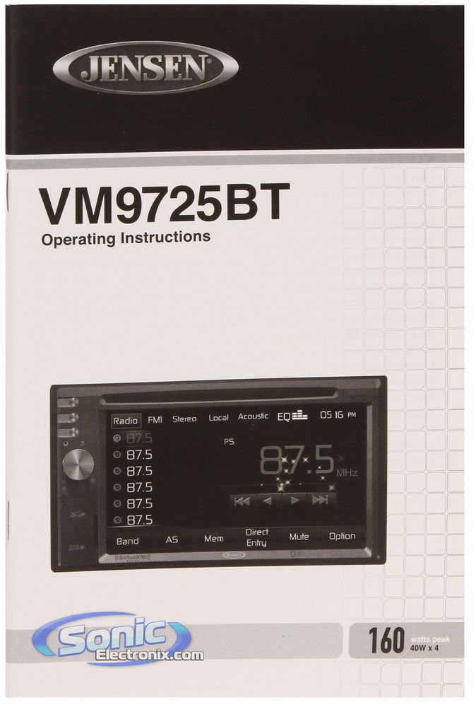 Jensen VM9725BT Open Box  Image 17