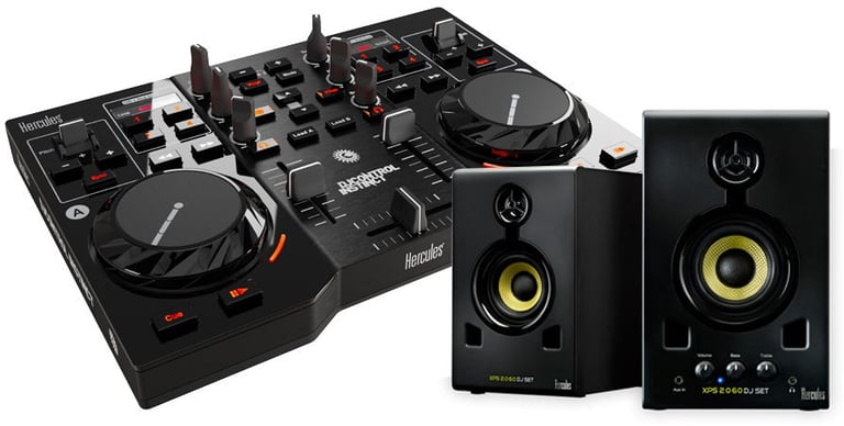 Hercules DJControl Instinct with XPS 2.0 60 DJ Set Multimedia Speakers Image 1