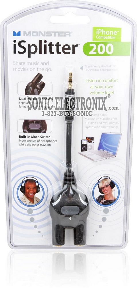 Monster Cable Mini Headphone Y-Adapter (AICYP 200 S) Image 2