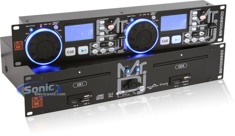 Mr DJ CD 8800 USB w/ Mr DJ DM5858 Player DJ Package with FREE Cables & Stands Image 2