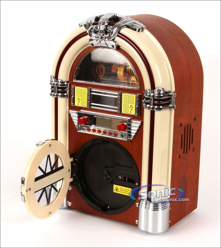 Crystal View Retro AM/FM Radio Jukebox CD/MP3 Player Open Box Image 2