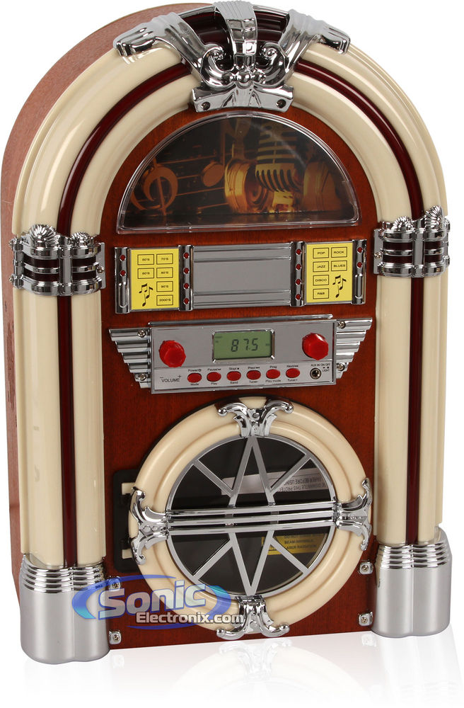 Crystal View Retro AM/FM Radio Jukebox CD/MP3 Player Image 1