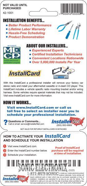 InstallCard 42-1001 (Car Stereo Deluxe) Image 2