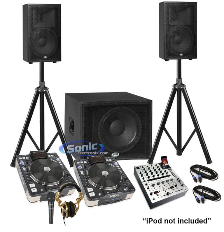 Denon DJ DN-S3700 W/ Numark iM9 Pro DJ Package with FREE Cables and Stands Image 1