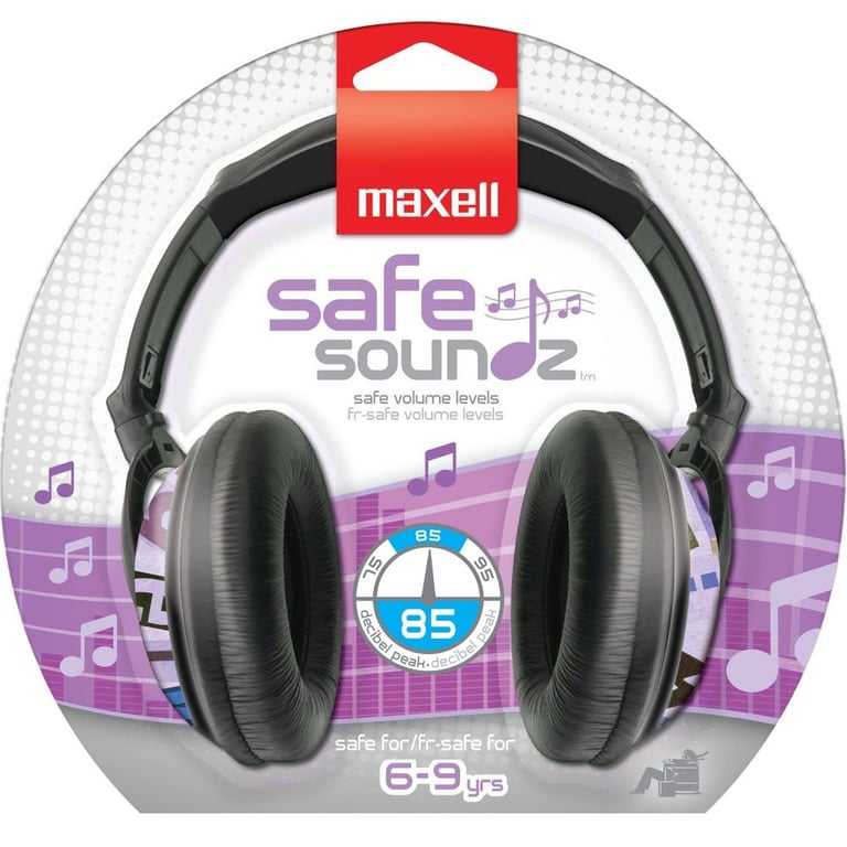 Maxell Safe Soundz 190296 Childrens/Kids Safe Headphones (Purple) Image 2