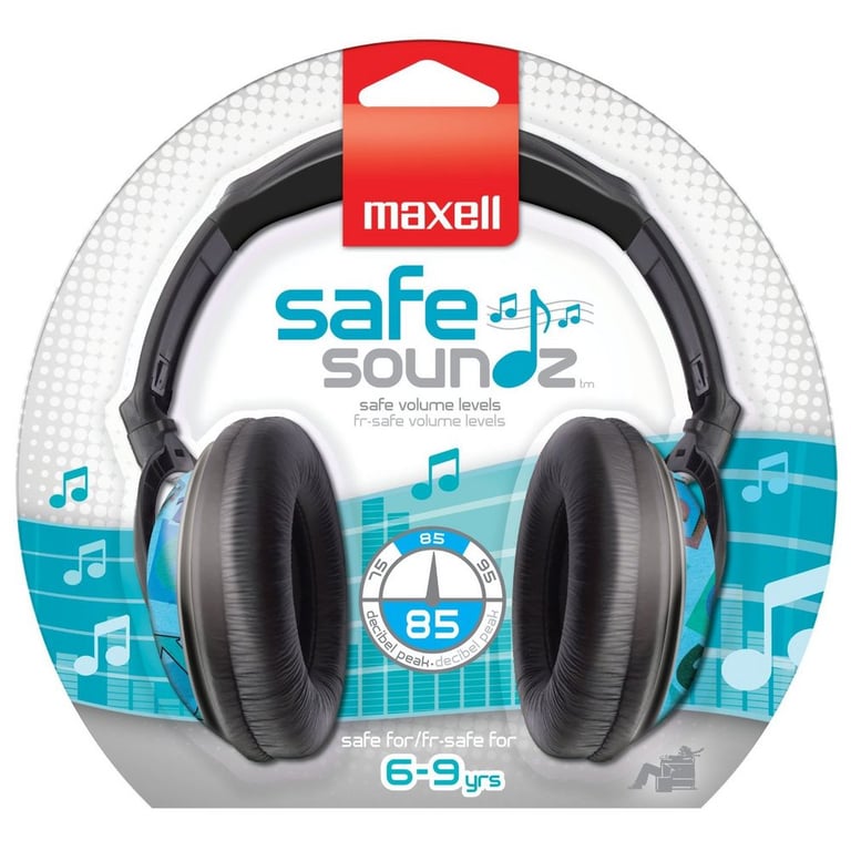 Maxell Safe Soundz Childrens/Kids Safe Headphones (Blue) Image 2